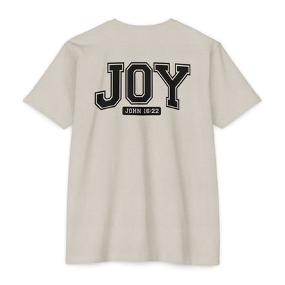 Joy T-Shirt – Christian Scripture John 16:22 College-Style Tee