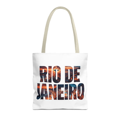 Rio de Janeiro Sunset Tote Bag — Travel Beach Cityscape Graphic Tote