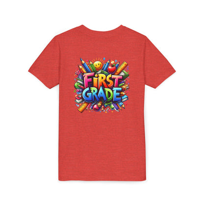 First Grade Kids Tee — Colorful Back-to-School Shirt for Boys & Girls