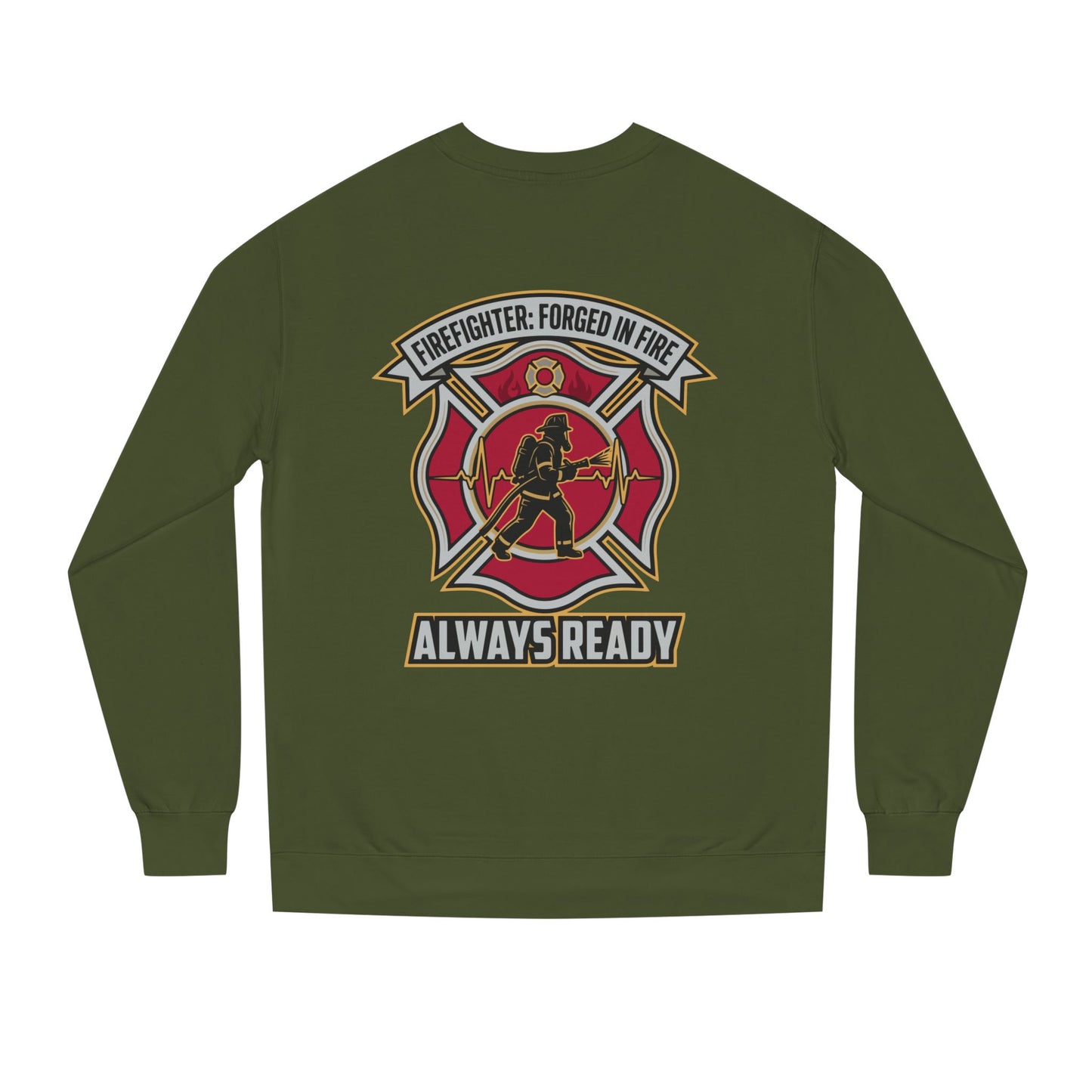 Firefighter Crest Sweatshirt — "Always Ready" Crewneck