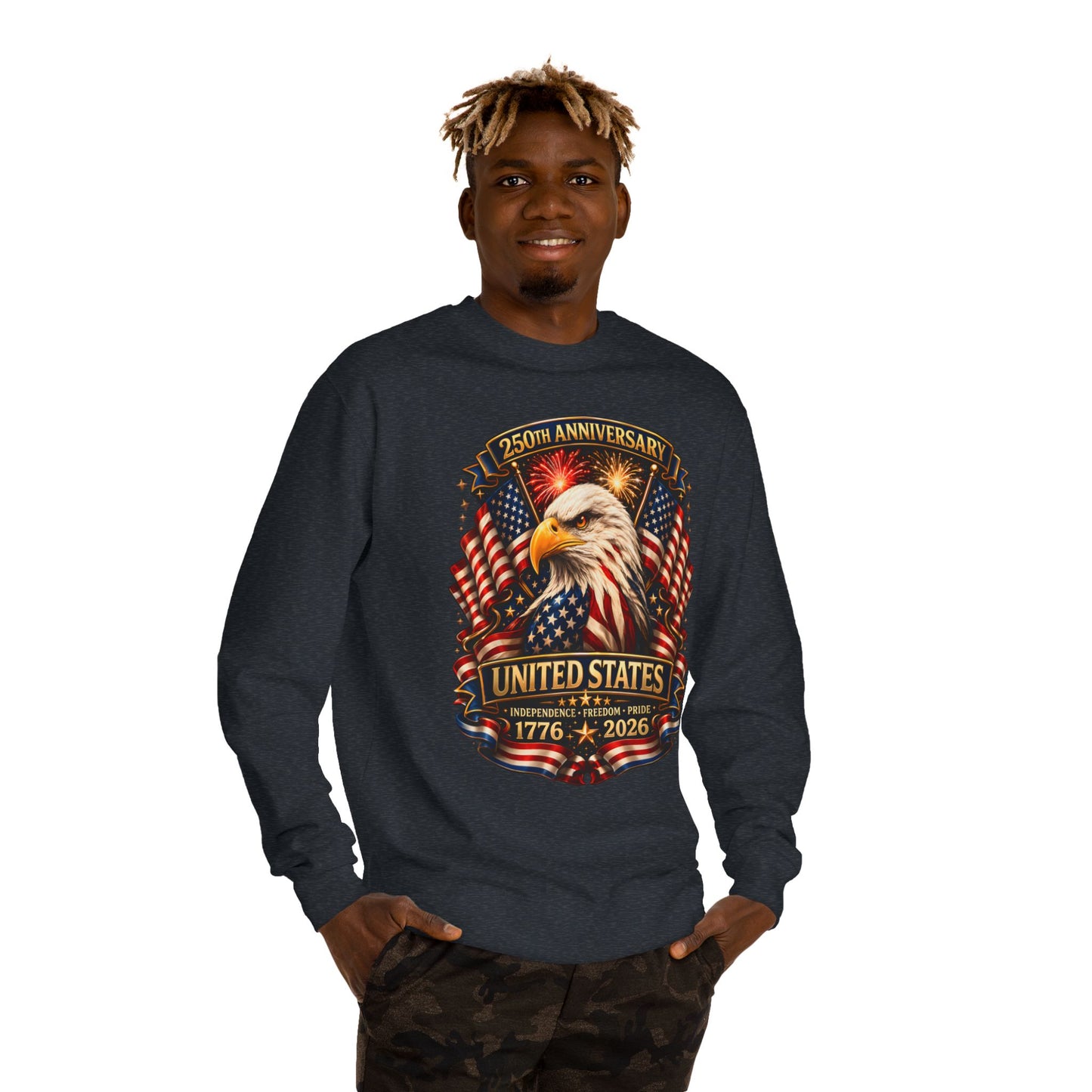 250th Anniversary United States Eagle Sweatshirt – 1776–2026 Patriotic Crewneck