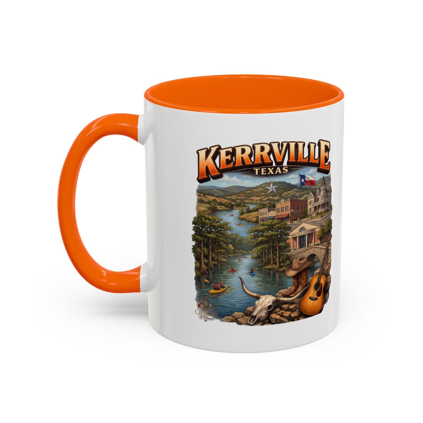 Kerrville Texas Souvenir Coffee Mug — Scenic Riverfront Design (11/15oz)