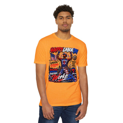 Labor Day Workers T-Shirt – "Happy Labor Day" Union Strong Patriotic Tee