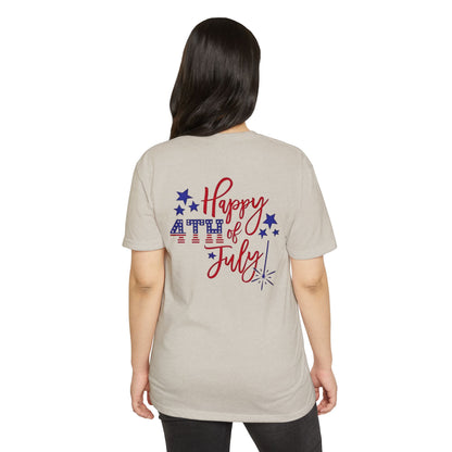 Happy 4th of July T‑Shirt — Patriotic Stars & Fireworks Tee