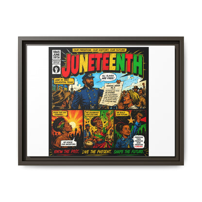 Juneteenth Comic Art Canvas - Framed Matte Wall Decor