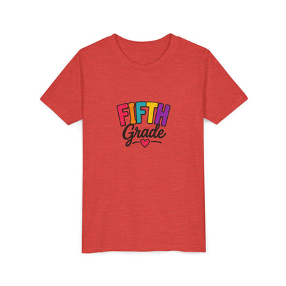 Fifth Grade Kids T‑Shirt – Colorful Back-to-School Tee with Heart