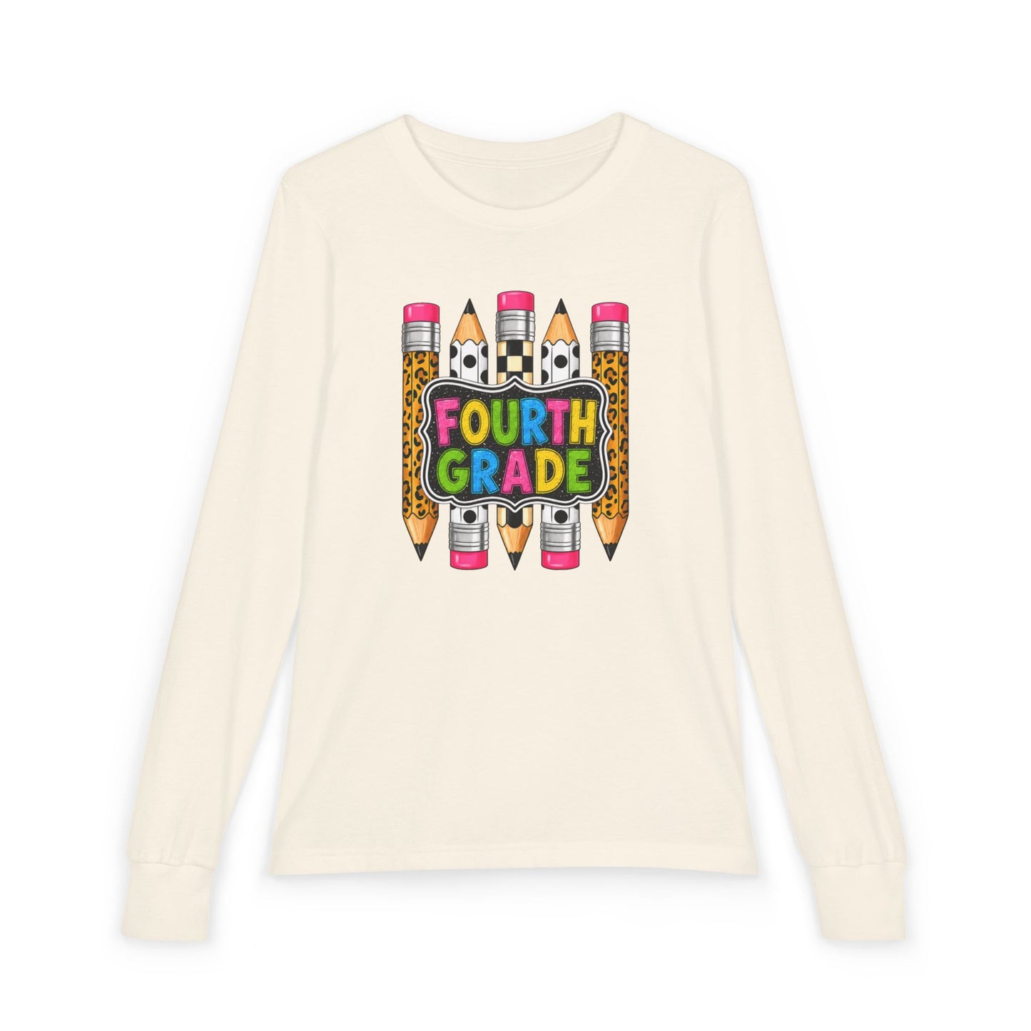 Fourth Grade Pencils Youth Long Sleeve Tee