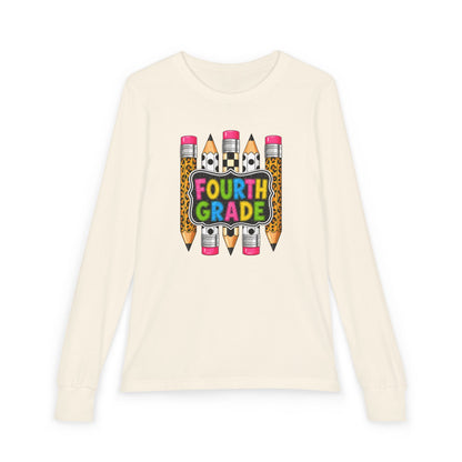 Fourth Grade Pencils Youth Long Sleeve Tee