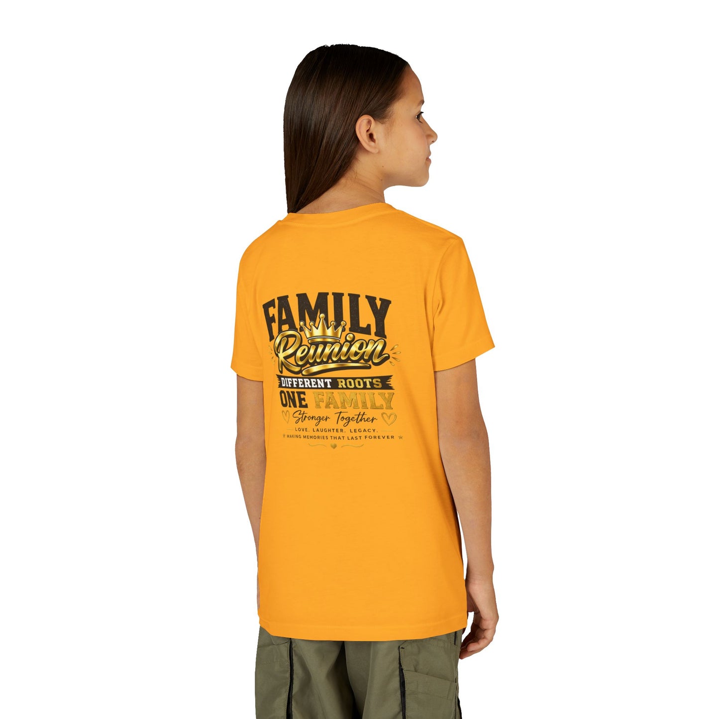 Family Reunion Youth Tee — "Different Roots One Family" Kids T-Shirt