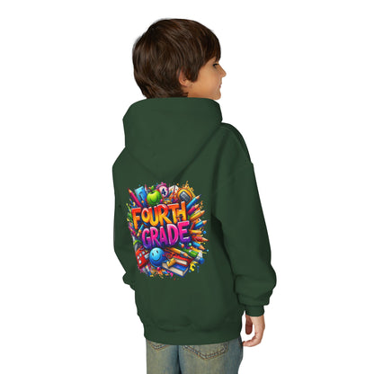 Fourth Grade Youth Hoodie — Colorful Back-to-School Kids Sweatshirt