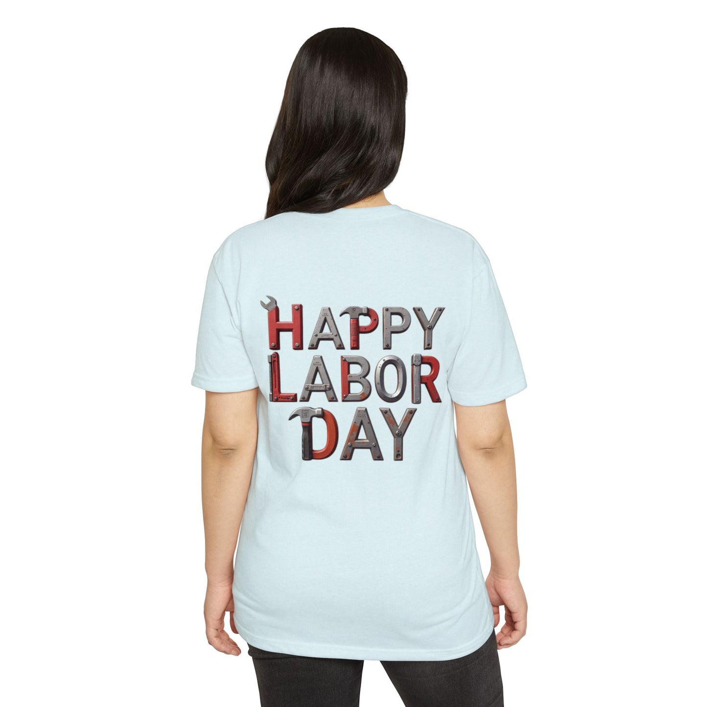 Labor Day T-Shirt — "Happy Labor Day" Tool-Style Graphic