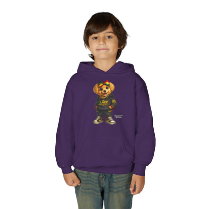 Youth Hoodie — Black Excellence Bear Graphic Sweatshirt (Kids)