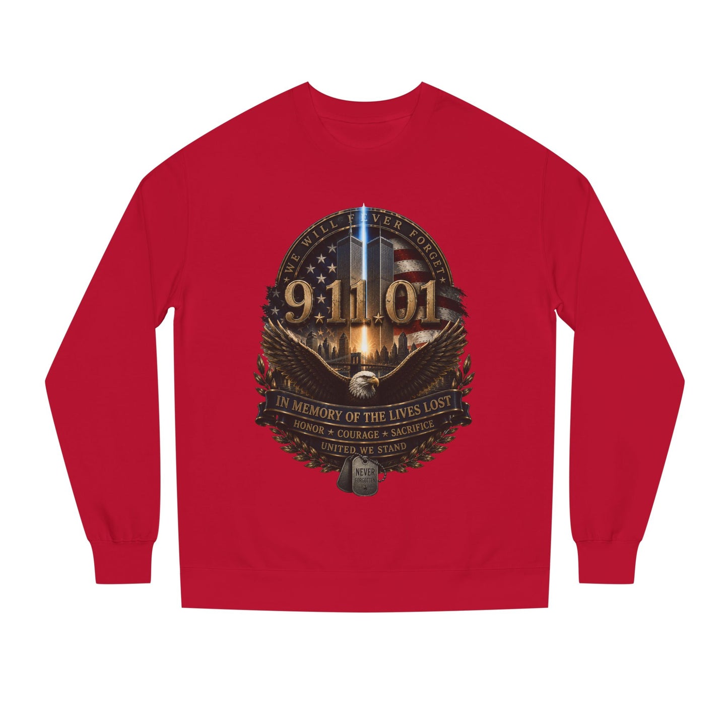 9/11 Memorial Sweatshirt – In Memory of the Lives Lost Tribute Crewneck