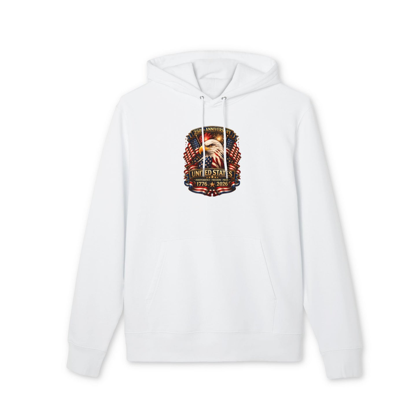 Patriotic Eagle Hoodie — United States 1776–2026 Flag Design