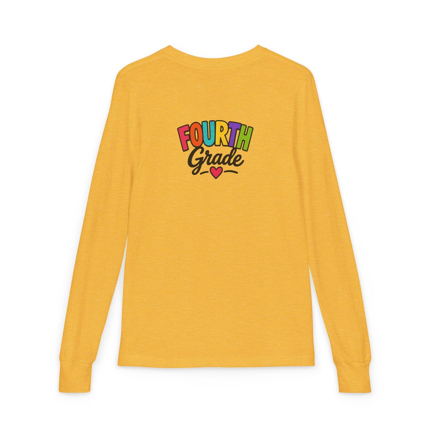 Fourth Grade Long Sleeve Tee — Colorful Kids School Shirt