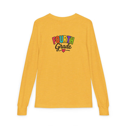 Fourth Grade Long Sleeve Tee — Colorful Kids School Shirt