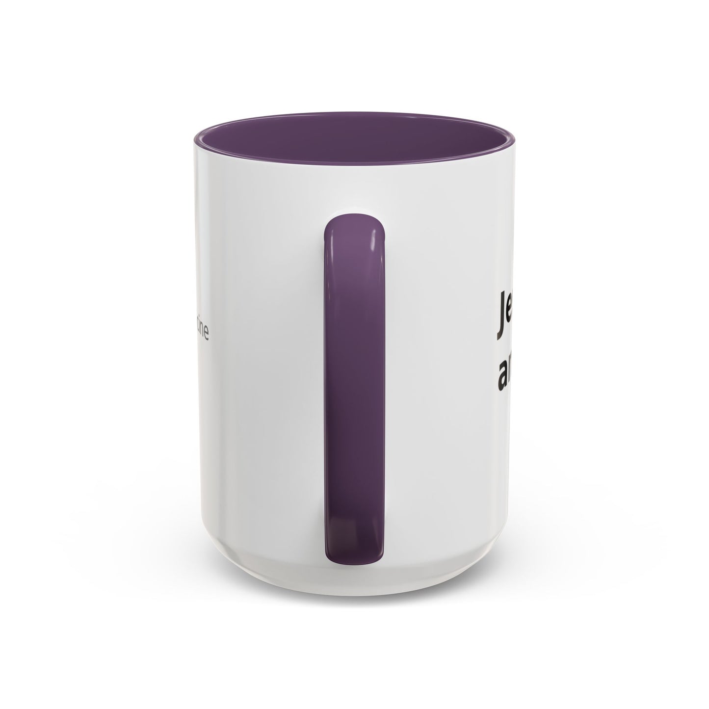 Accent Coffee Mug — “Faith + Medicine: Insulin Saves” Black-Accent Mug (11/15 oz)