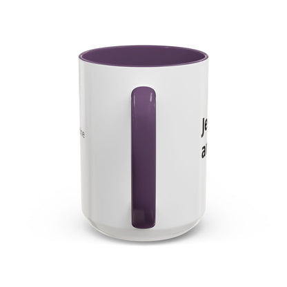 Accent Coffee Mug — “Faith + Medicine: Insulin Saves” Black-Accent Mug (11/15 oz)