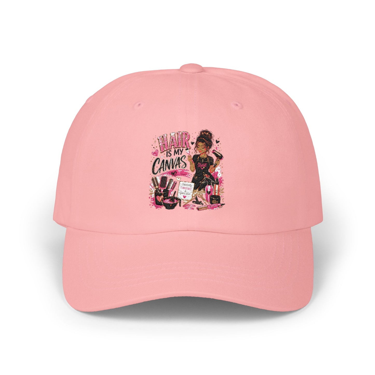 Dad Cap — Afro Girl 'Art Is My Canvas' Graphic Baseball Hat