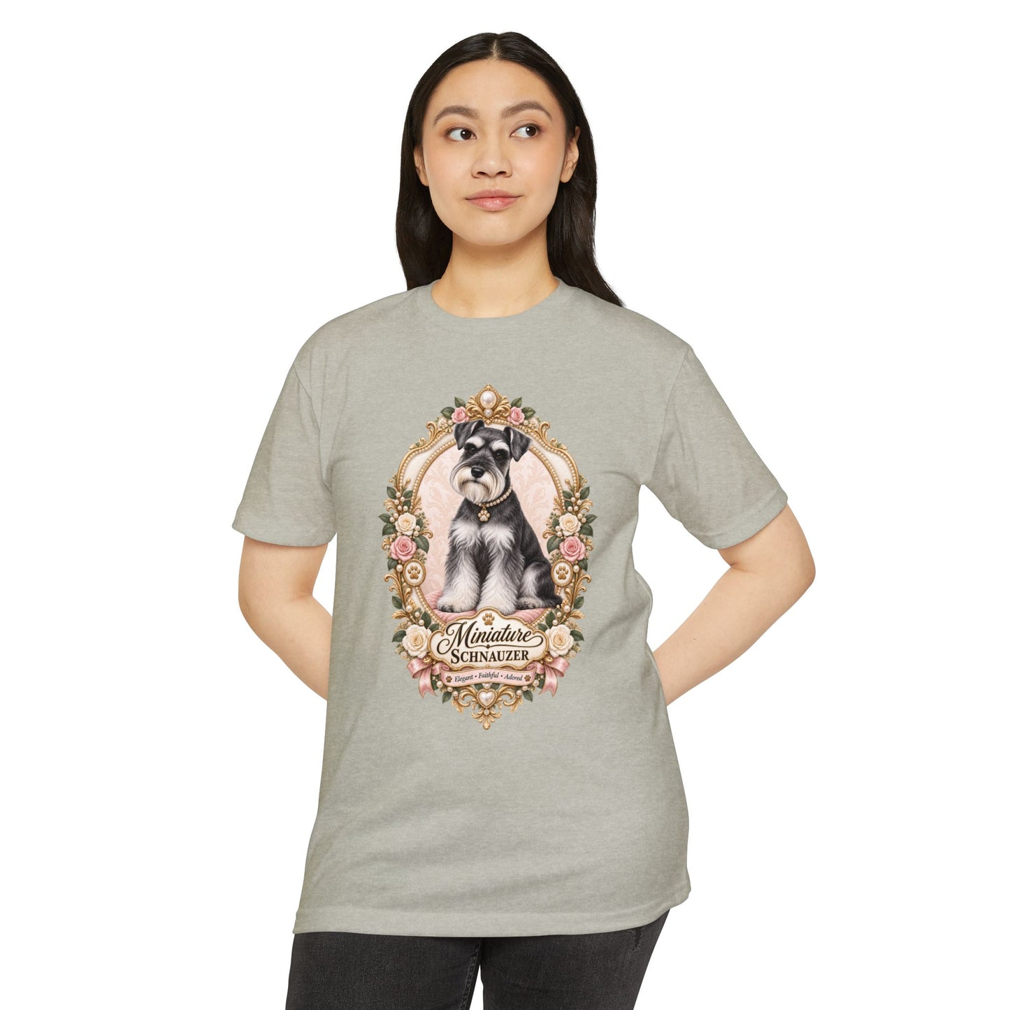 Miniature Schnauzer Floral T-Shirt