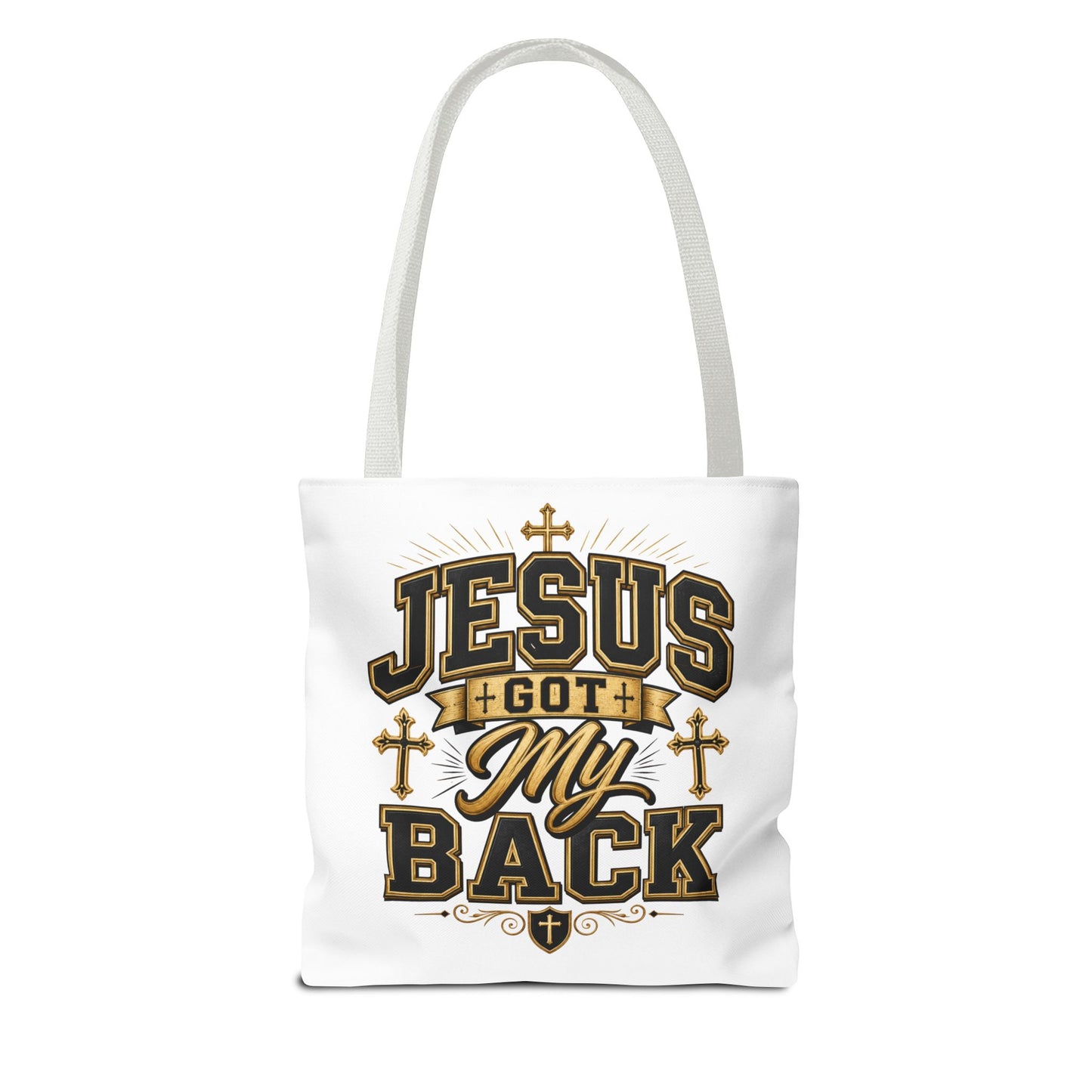Jesus Got My Back Tote Bag — Faith-Based Christian Inspirational Carryall