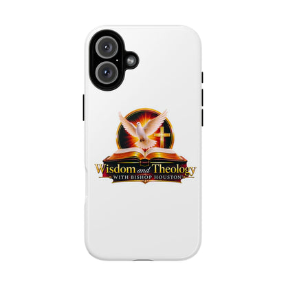 Wisdom and Theology Phone Case — Christian Dove & Cross Protective Tough Case