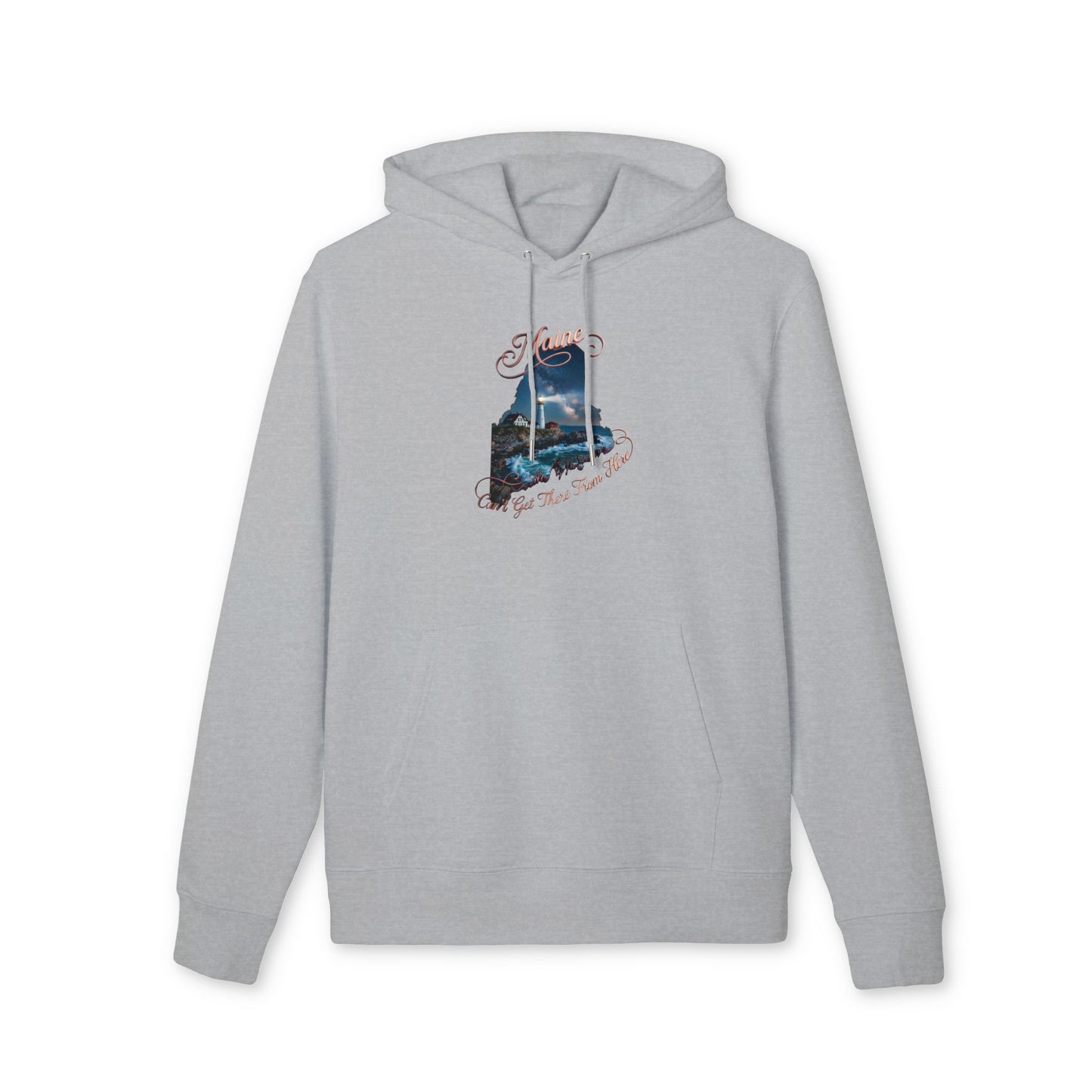 State Map Hoodie — Maine Scenic Lighthouse "You Get There From Here"