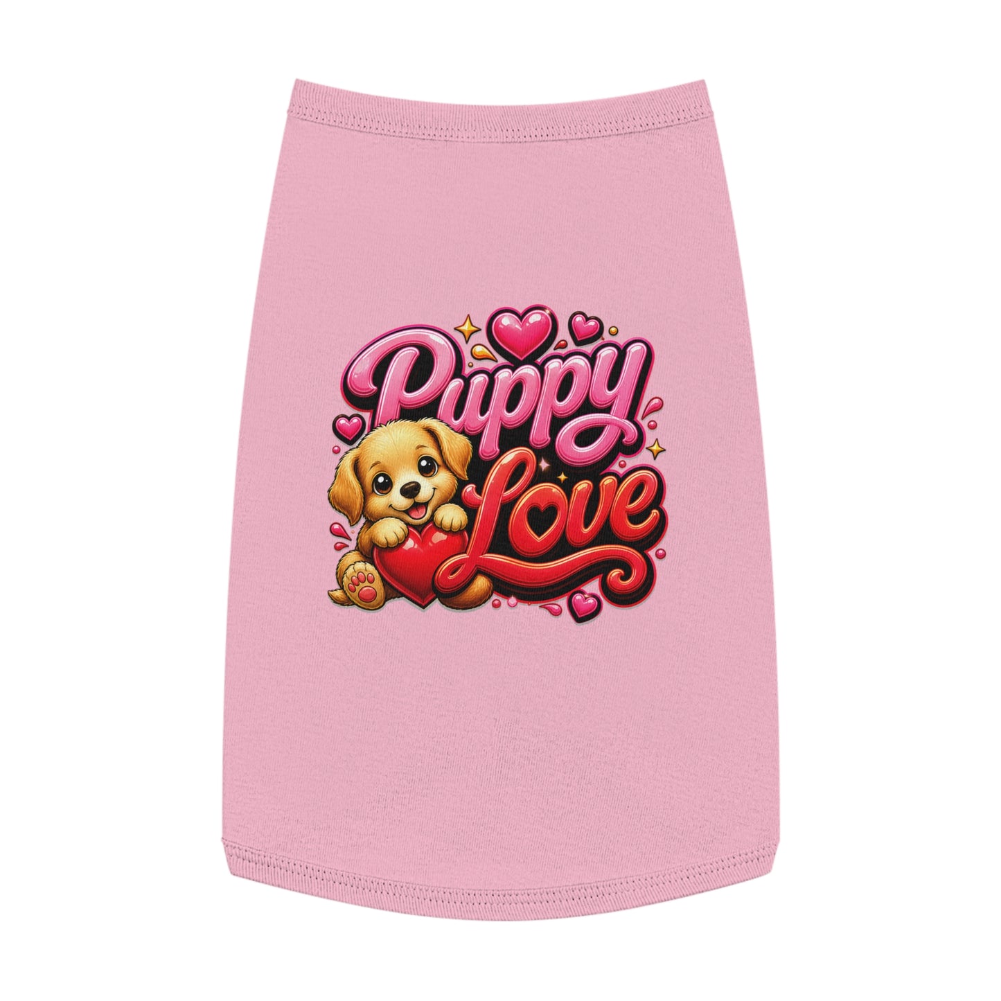 Puppy Love Pet Tank Top — Cute Puppy Heart Graphic Dog Shirt