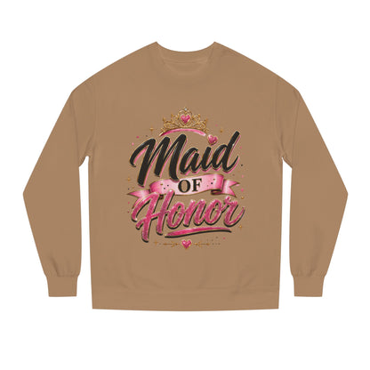 Maid of Honor Sweatshirt — Pink Script Bridal Party Crewneck
