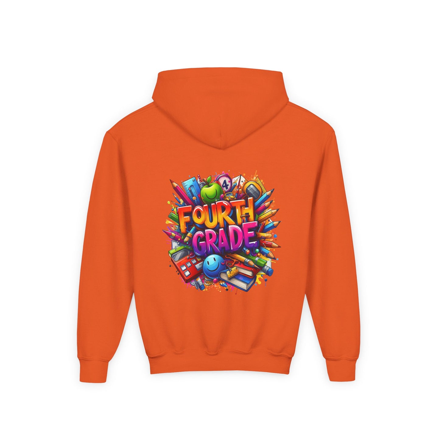Fourth Grade Youth Hoodie — Colorful Back-to-School Kids Sweatshirt