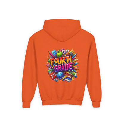 Fourth Grade Youth Hoodie — Colorful Back-to-School Kids Sweatshirt