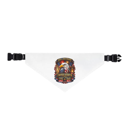 Patriotic Eagle Clip-On Pet Bandana – United States 1776–2024 Memorial Design