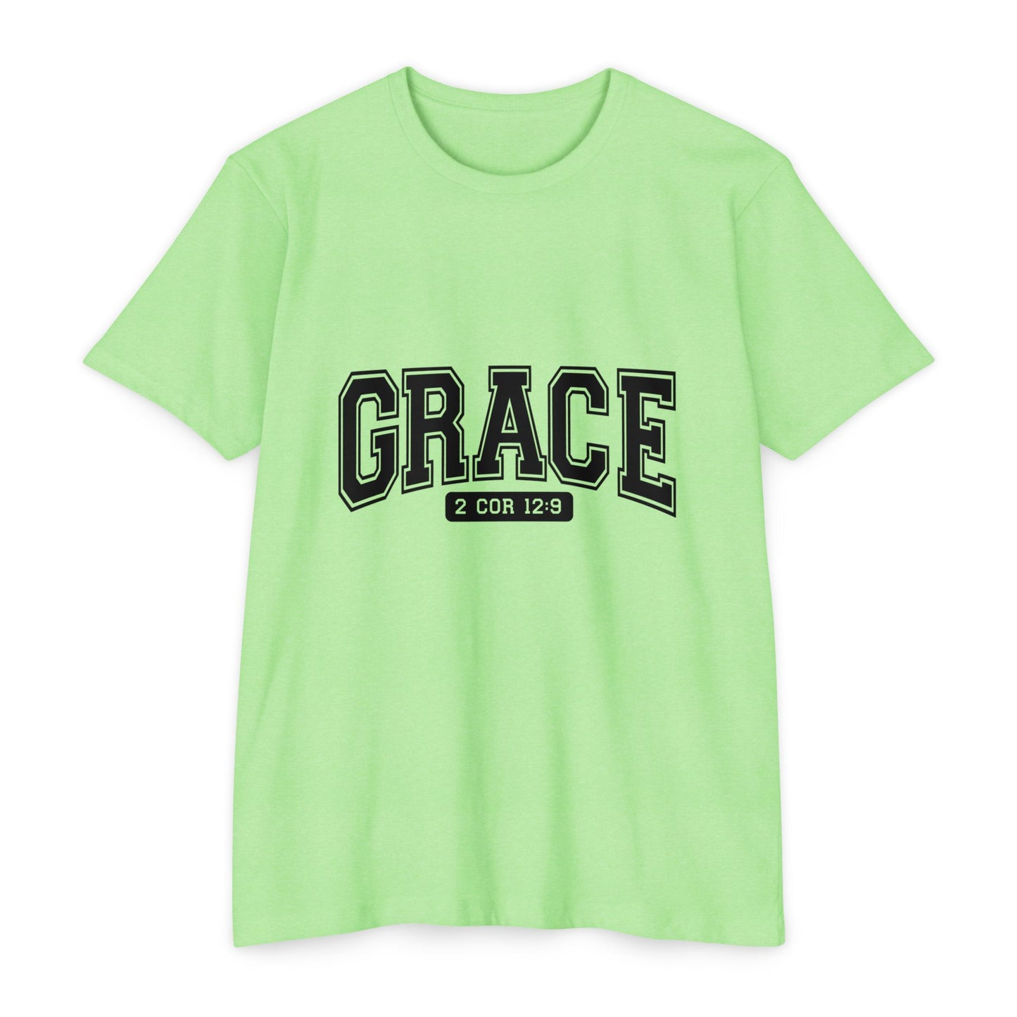 Grace T-Shirt — Faith Graphic Tee ("GRACE" with 2 Cor 12:9)