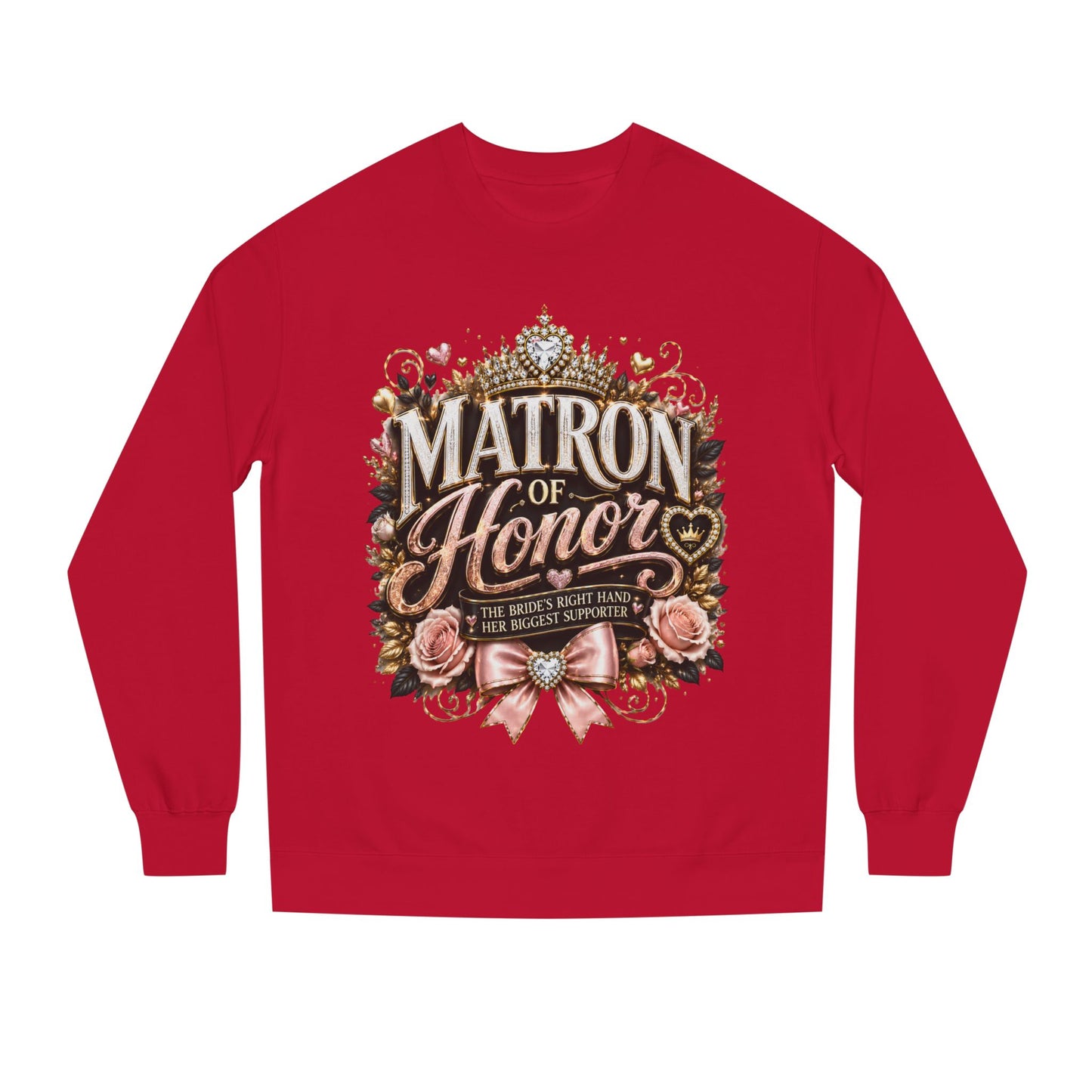 Matron of Honor Sweatshirt — Elegant Bridal Party Crewneck