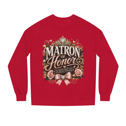 Matron of Honor Sweatshirt — Elegant Bridal Party Crewneck