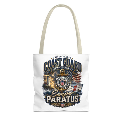 Coast Guard Semper Paratus Tote Bag – U.S. Coast Guard Patriotic Beach & Everyday Carry