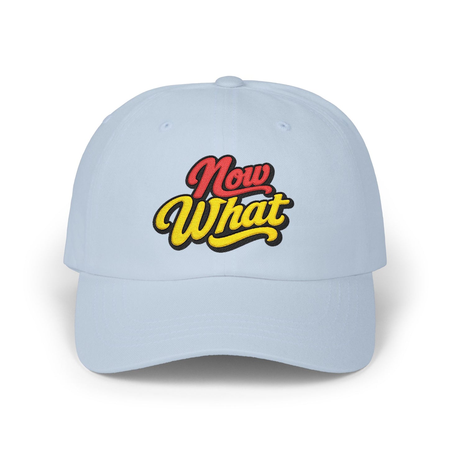 Now What Dad Cap — Retro Script Baseball Hat