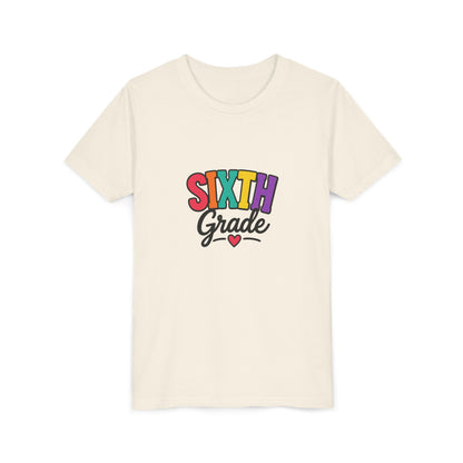 Sixth Grade Youth Tee – Colorful Back to School Shirt