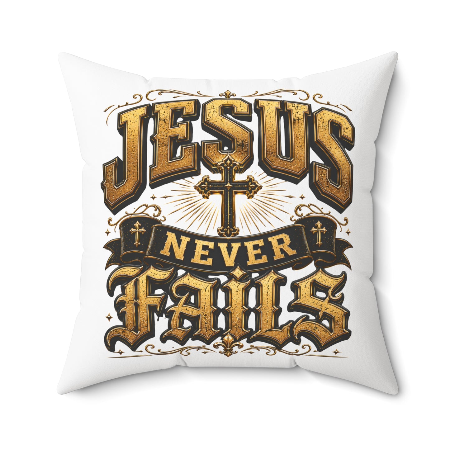 Jesus Never Fails Decorative Pillow