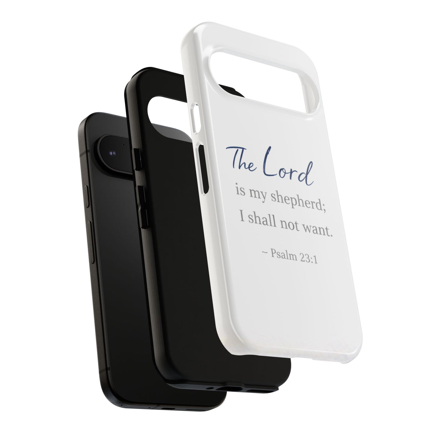 Psalm 23:1 Phone Case — "The Lord is my shepherd; I shall not want" Christian Protective Cover