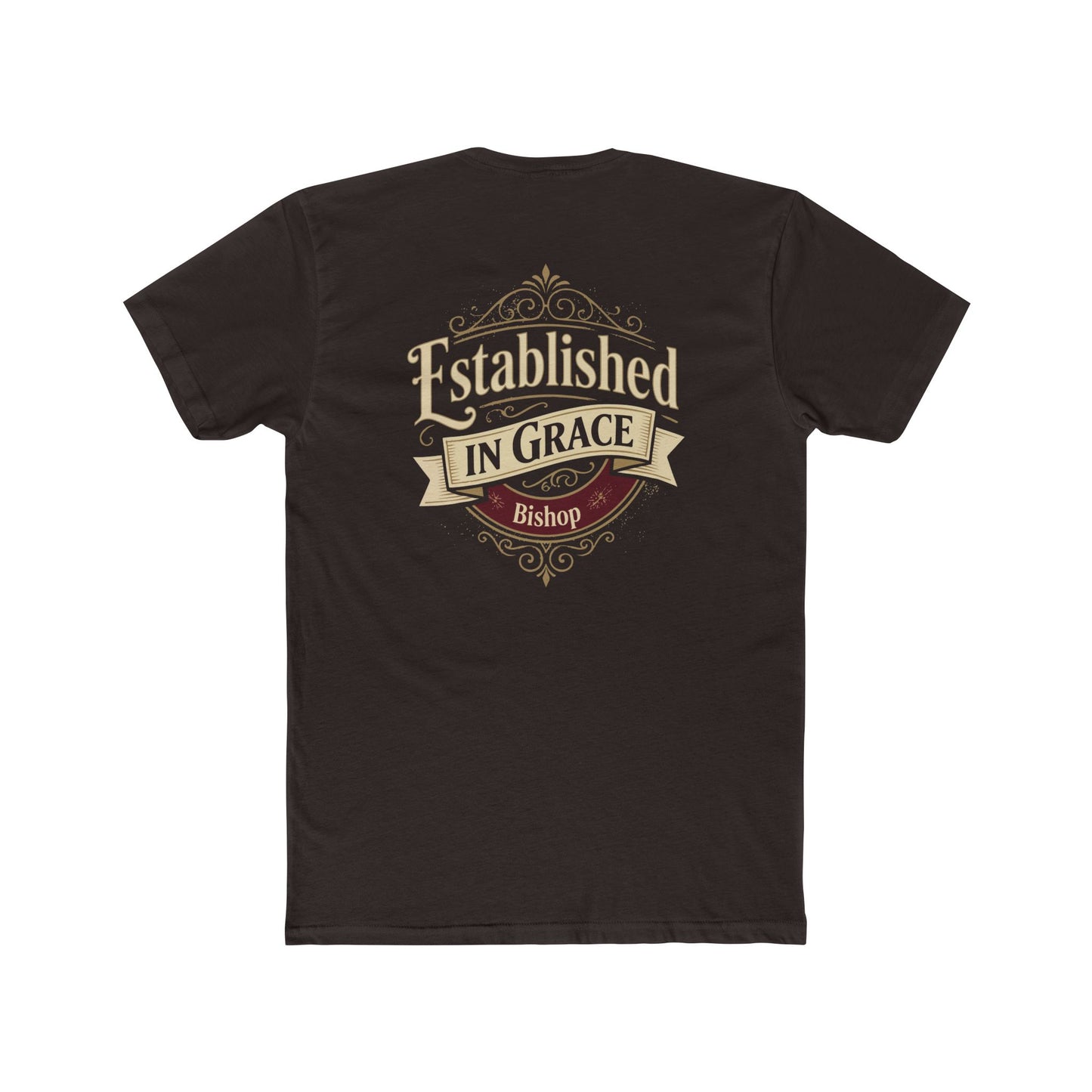 Established in Grace Bishop T‑Shirt — Vintage Christian Faith Tee
