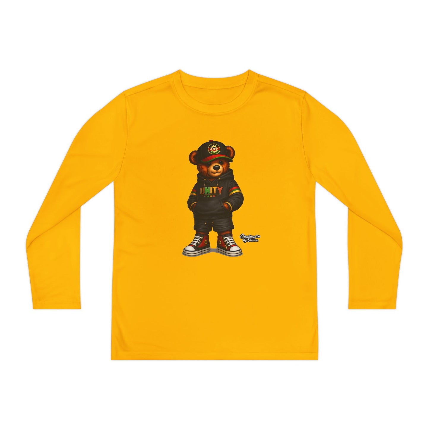 Youth Long Sleeve Tee — 'Unity' Streetwear Bear Graphic