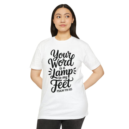 Bible Verse T-Shirt — "Your Word Is a Lamp to My Feet" (Psalm 119:105)