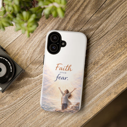 Faith Over Fear Phone Case — Inspirational Christian iPhone Cover