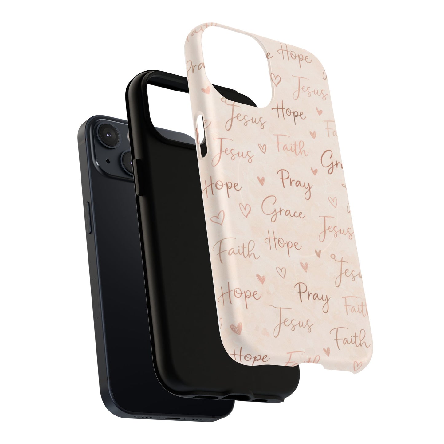 Christian Words Tough Magnetic Phone Case — Hope Pray Grace Jesus Faith