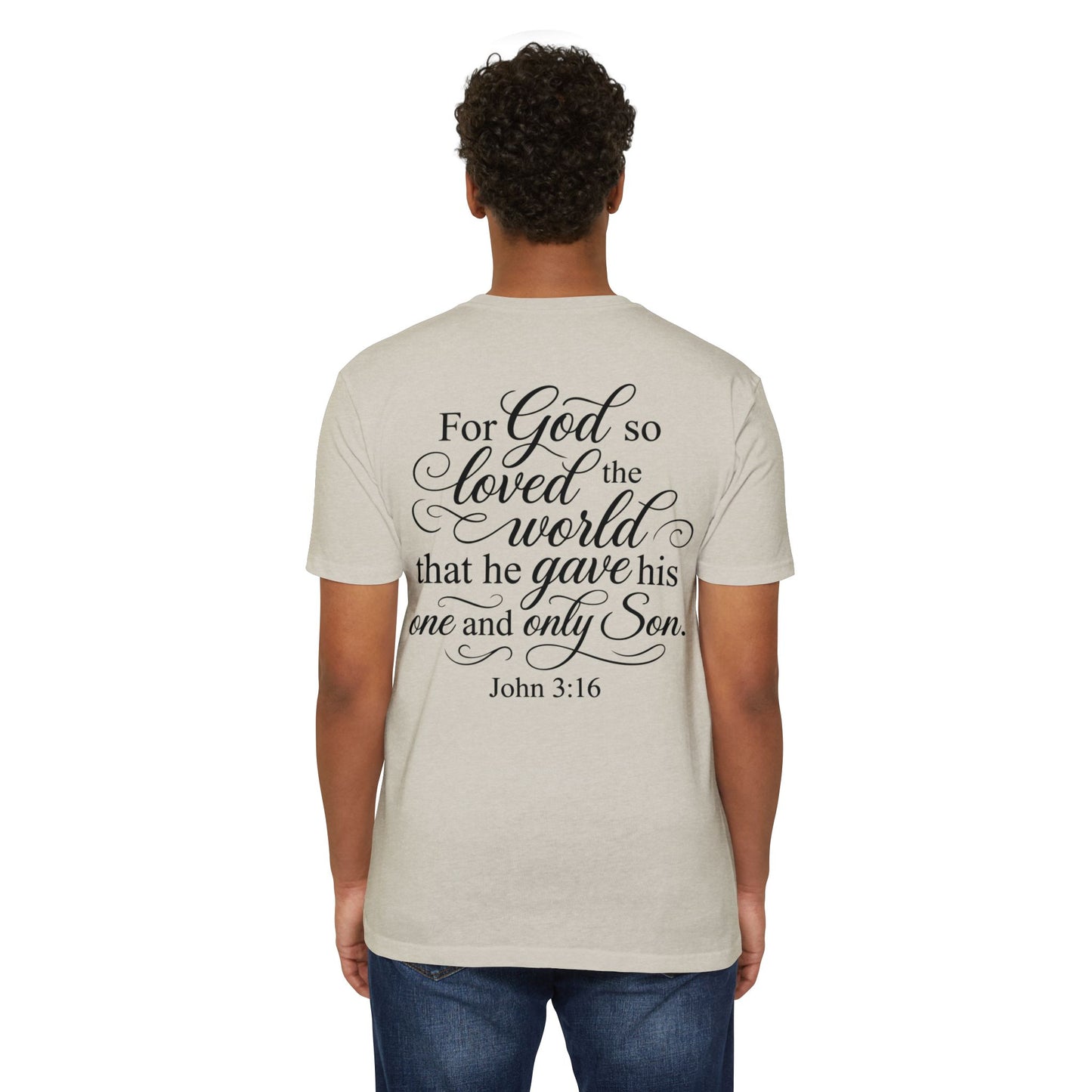John 3:16 Scripture T‑Shirt — "For God So Loved the World" Christian Tee