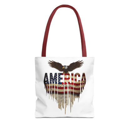 America Eagle Flag Tote Bag – Patriotic USA Canvas Tote
