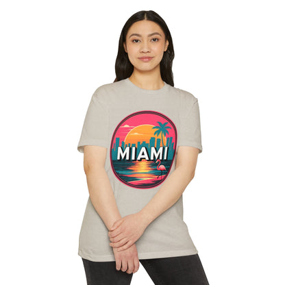 Miami Sunset T-Shirt — Retro Palm Beach Vacation Tee