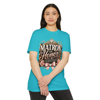 Matron of Honor T-Shirt — Floral Bridal Party Tee