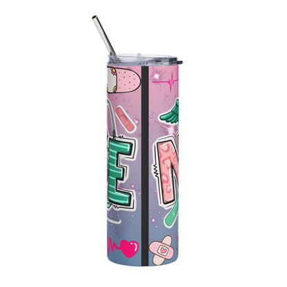 Nurse Life 20oz Stainless Steel Tumbler — Pink Medical Gifts for Nurses